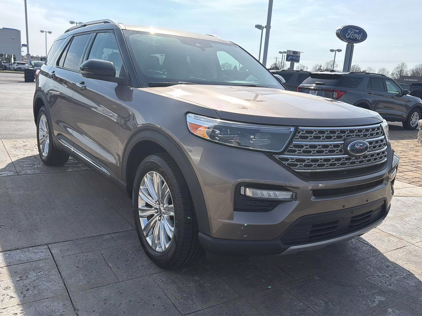 2021 Stone Gray Ford Explorer Limited 4X4 SUV