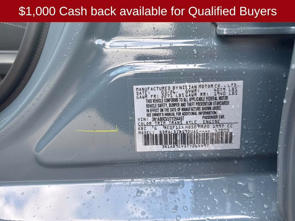 2026 Atlantic Gray Metallic Nissan Sentra SV FWD Sedan