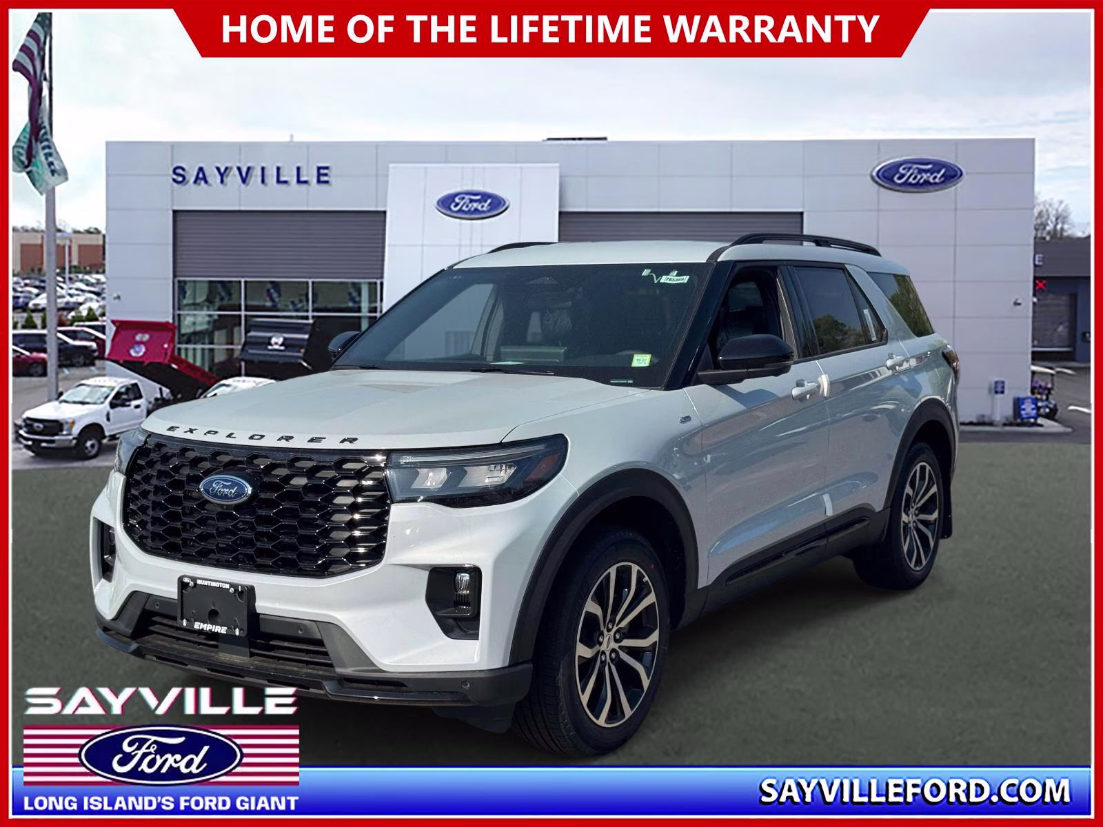 2026 Space White Metallic Ford Explorer ST-Line 4WD 4X4 SUV