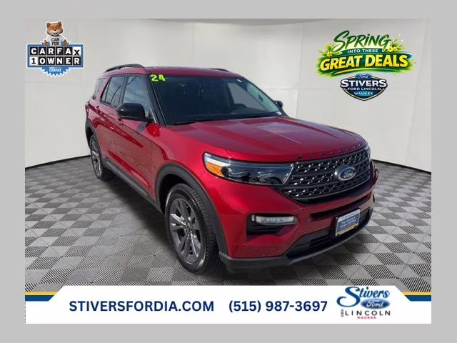 2024 Red Metallic Ford Explorer XLT 4X4 SUV