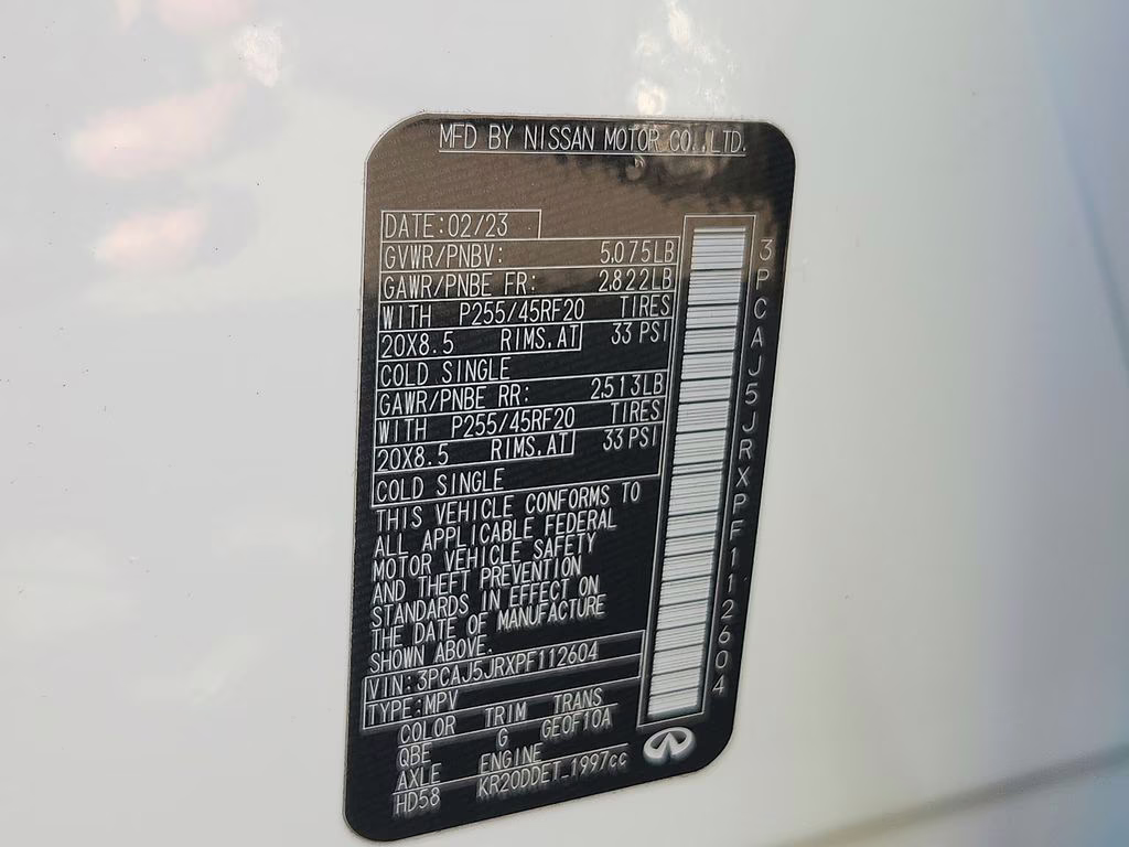 2023 Radiant White INFINITI QX55 LUXE AWD SUV