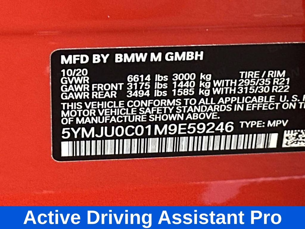 2021 Toronto Red Metallic BMW X5 M COMPETITION AWD SUV