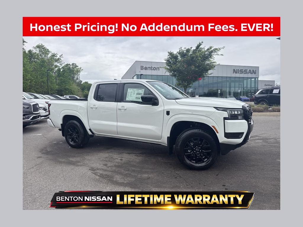 2026 Glacier White Nissan Frontier SV 4X4 Truck