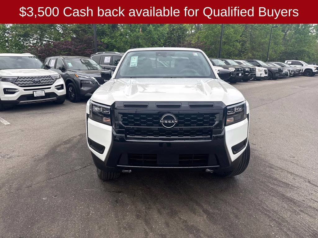 2026 Glacier White Nissan Frontier SV 4X4 Truck