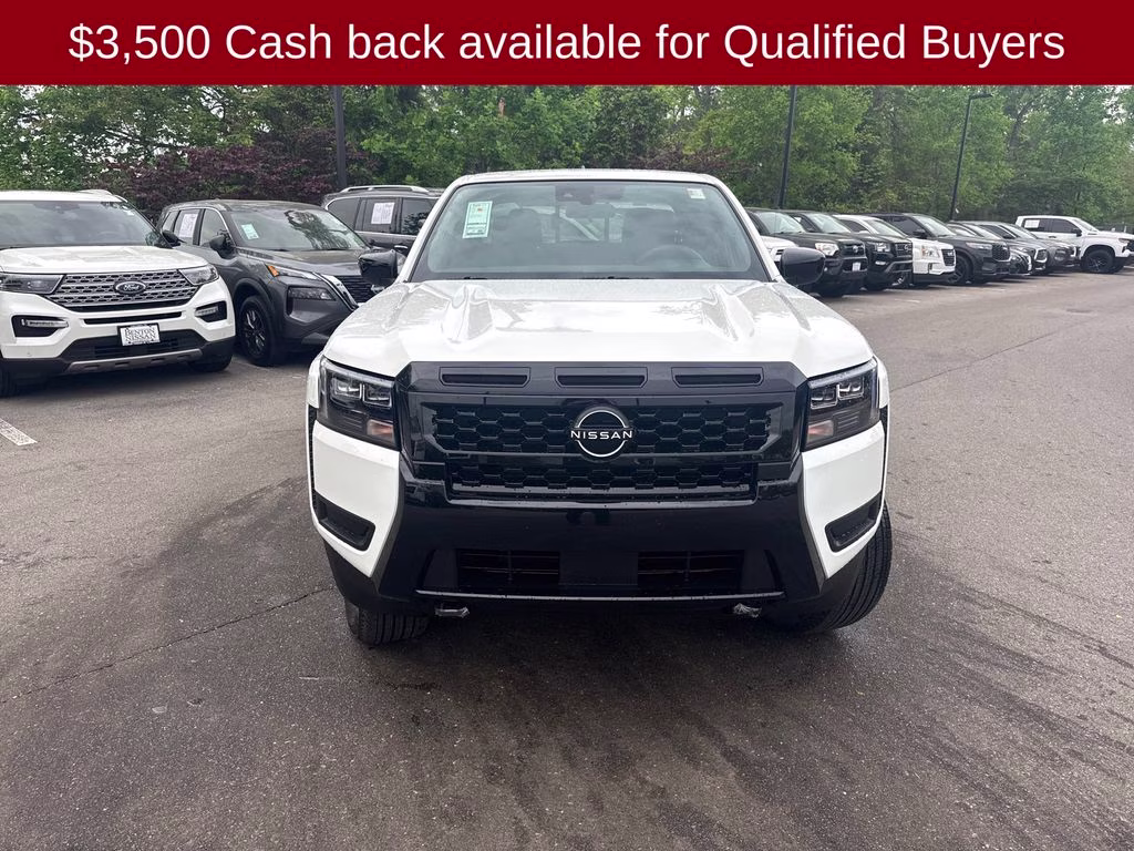2026 Glacier White Nissan Frontier SV 4X4 Truck