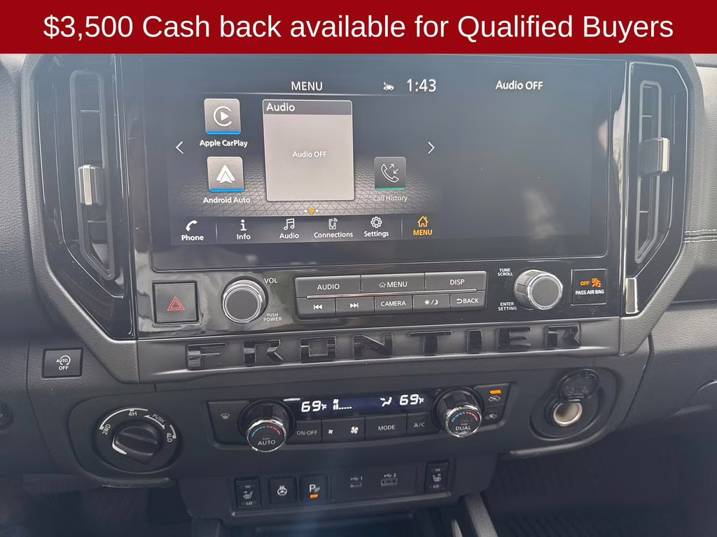 2026 Glacier White Nissan Frontier SV 4X4 Truck