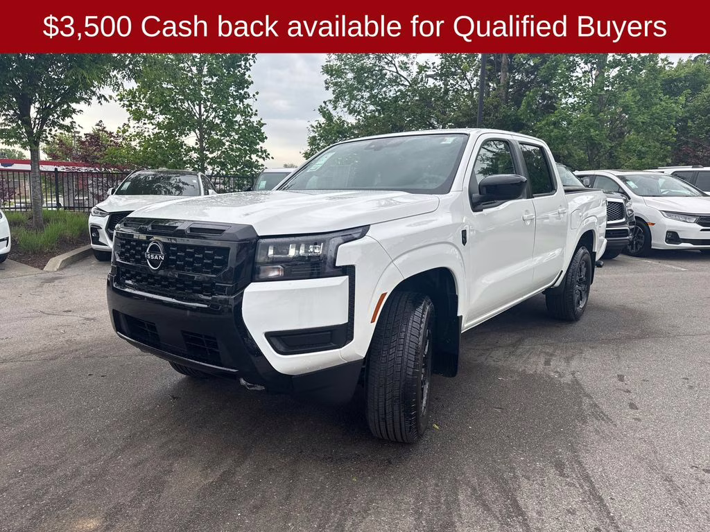 2026 Glacier White Nissan Frontier SV 4X4 Truck