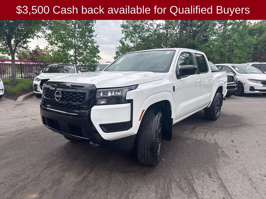 2026 Glacier White Nissan Frontier SV 4X4 Truck