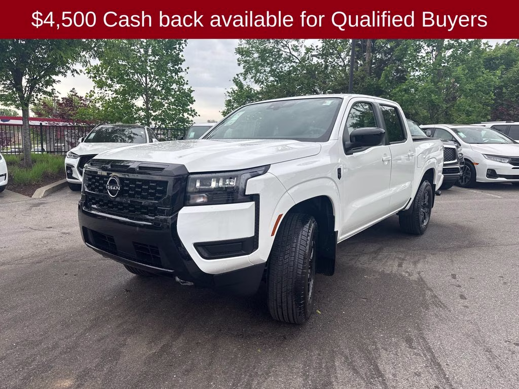 2026 Glacier White Nissan Frontier SV 4X4 Truck