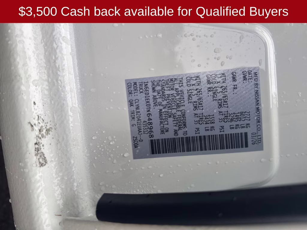 2026 Glacier White Nissan Frontier SV 4X4 Truck