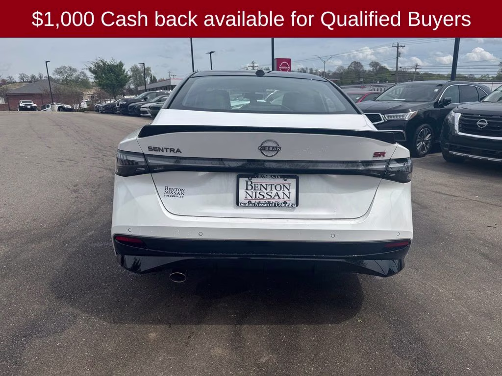 2026 Aspen White/Super Black Nissan Sentra SR FWD Sedan