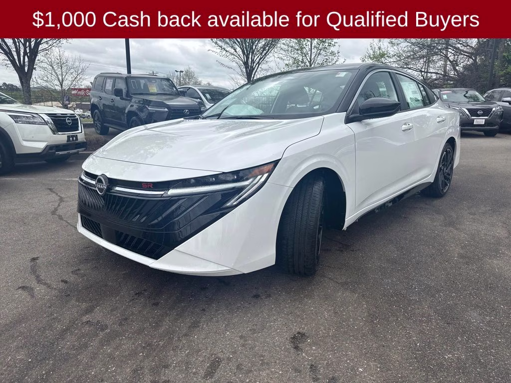 2026 Aspen White/Super Black Nissan Sentra SR FWD Sedan