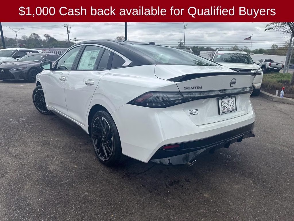 2026 Aspen White/Super Black Nissan Sentra SR FWD Sedan
