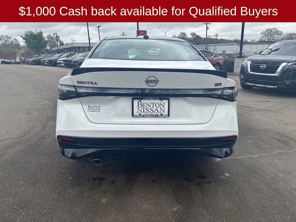 2026 Aspen White/Super Black Nissan Sentra SR FWD Sedan