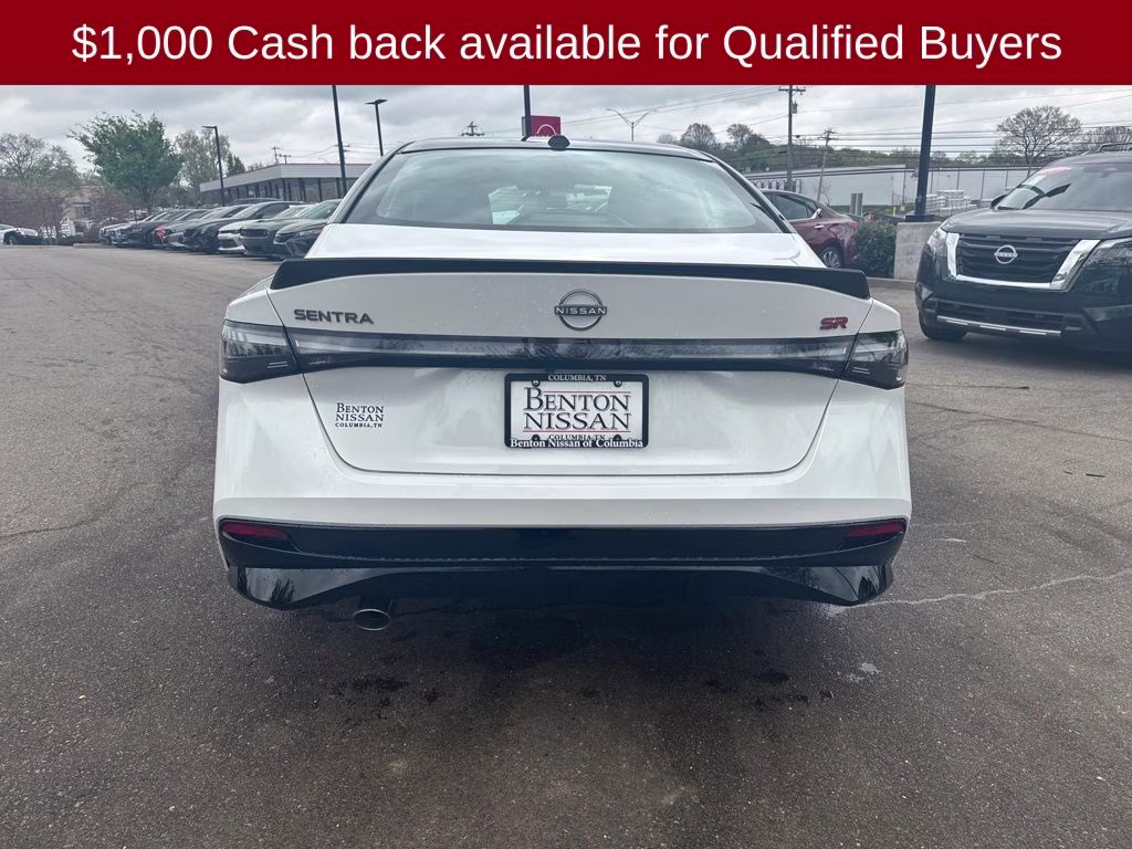 2026 Aspen White/Super Black Nissan Sentra SR FWD Sedan