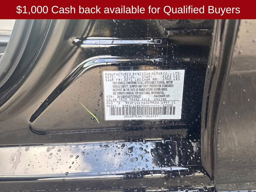 2026 Super Black Nissan Sentra SL FWD Sedan