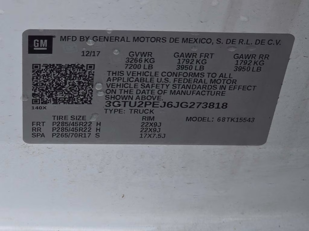 2018 White Frost Tricoat GMC Sierra 1500 Denali 4X4 Truck