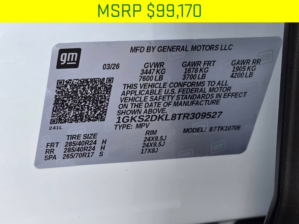 2026 Glacier White Tricoat GMC Yukon Denali 4X4 SUV
