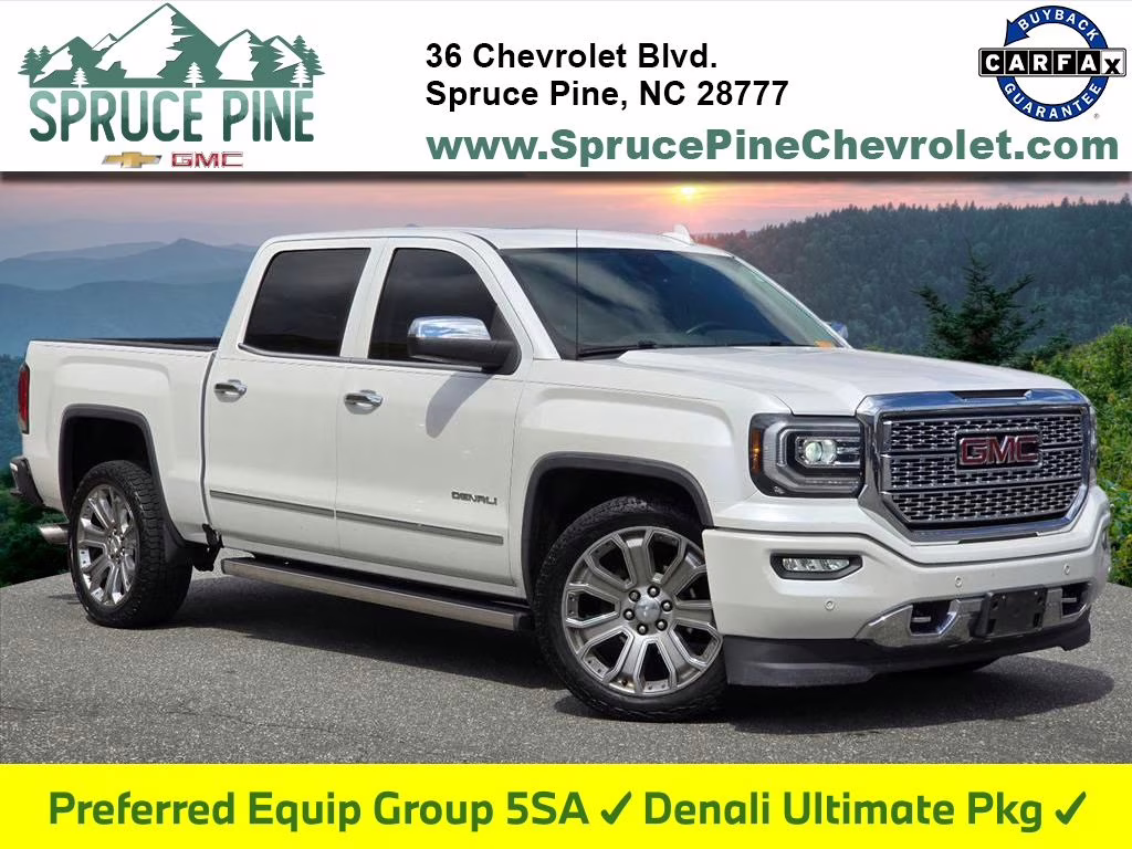 2018 White Frost Tricoat GMC Sierra 1500 Denali 4X4 Truck