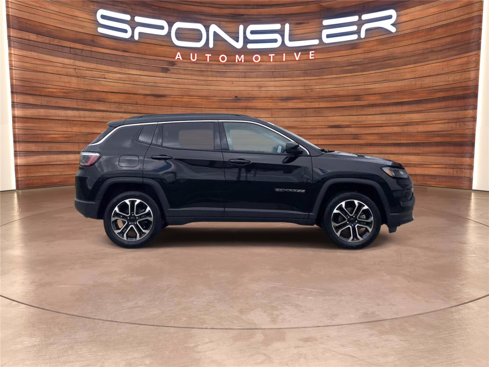 2022 Diamond Black Crystal Pearlcoat Jeep Compass Limited 4X4 SUV