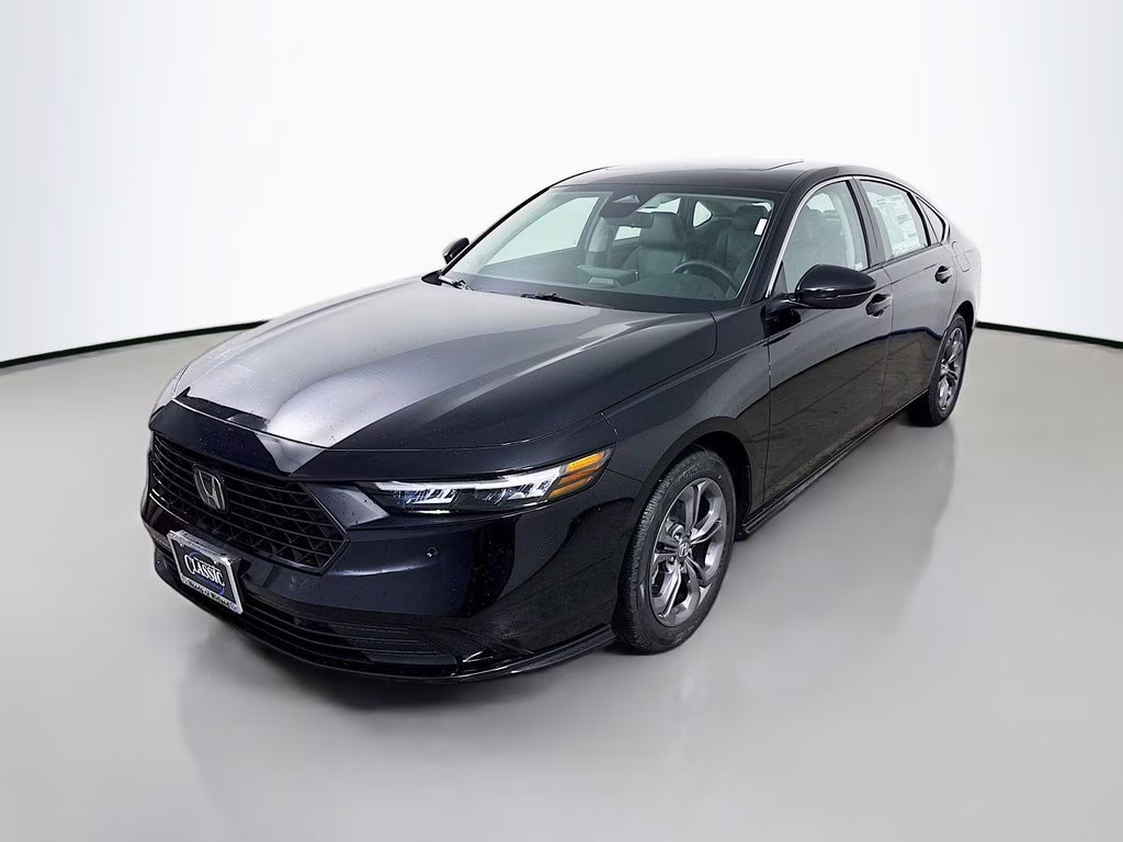 2026 Crystal Black Pearl Honda Accord Hybrid EX-L FWD Sedan