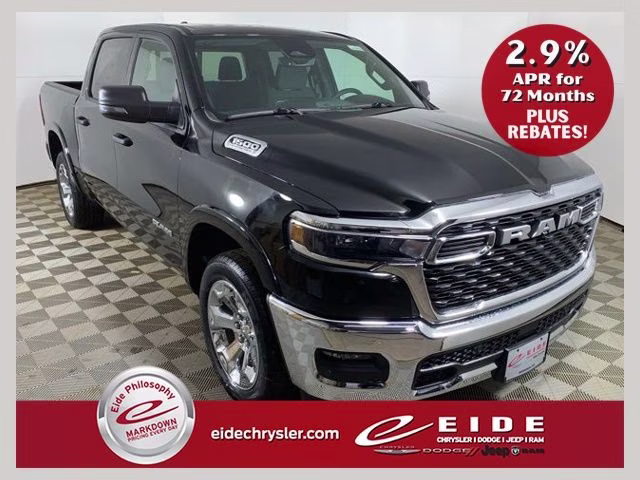 2026 Diamond Black Crystal Pearlcoat Ram 1500 Big Horn 4X4 Truck
