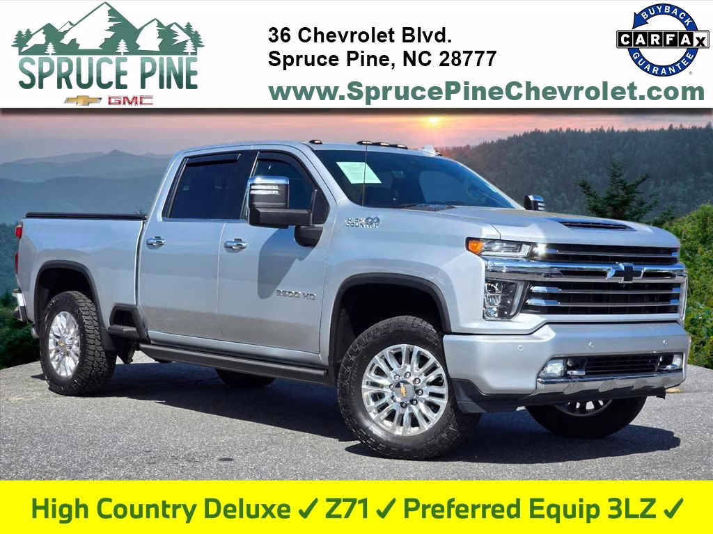 2021 Silver Ice Metallic Chevrolet Silverado 2500HD High Country 4X4 Truck