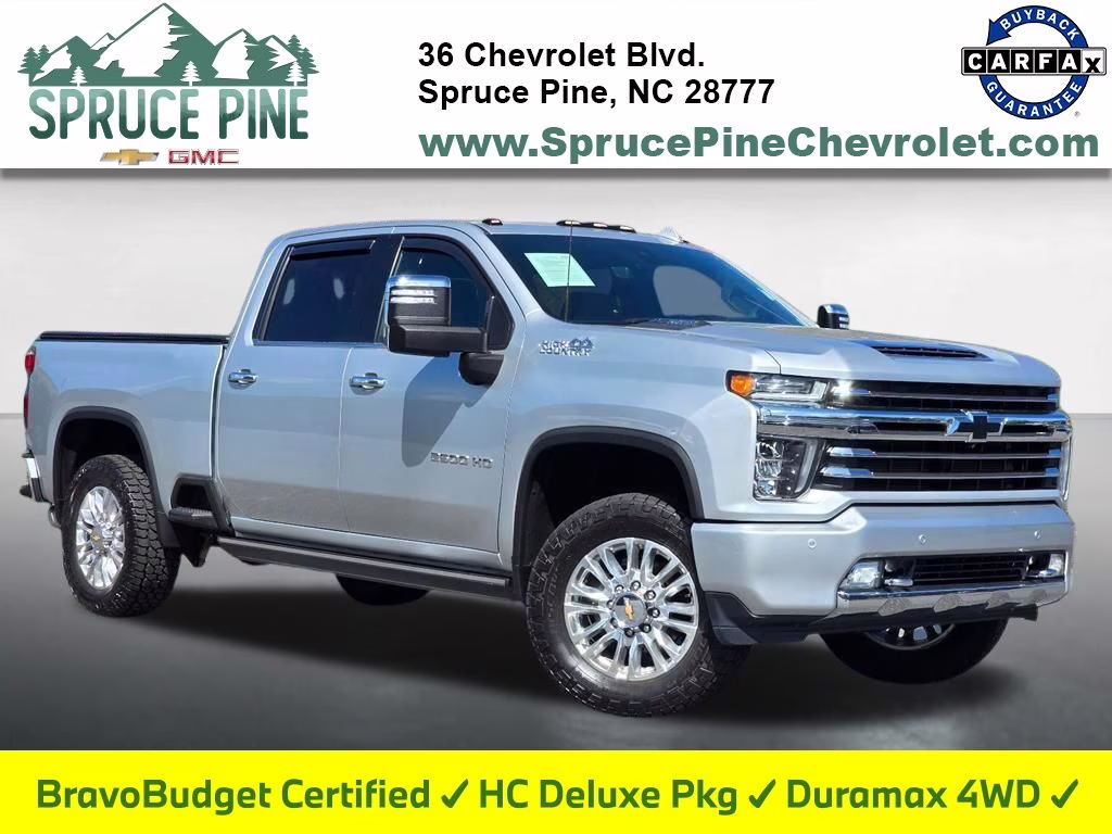 2021 Silver Ice Metallic Chevrolet Silverado 2500HD High Country 4X4 Truck