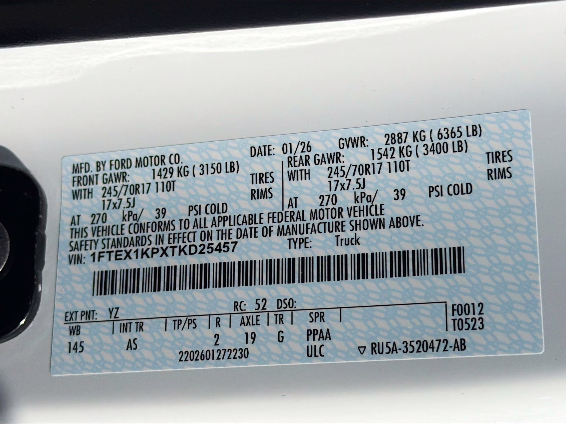 2026 Oxford White Ford F-150 XL RWD Truck