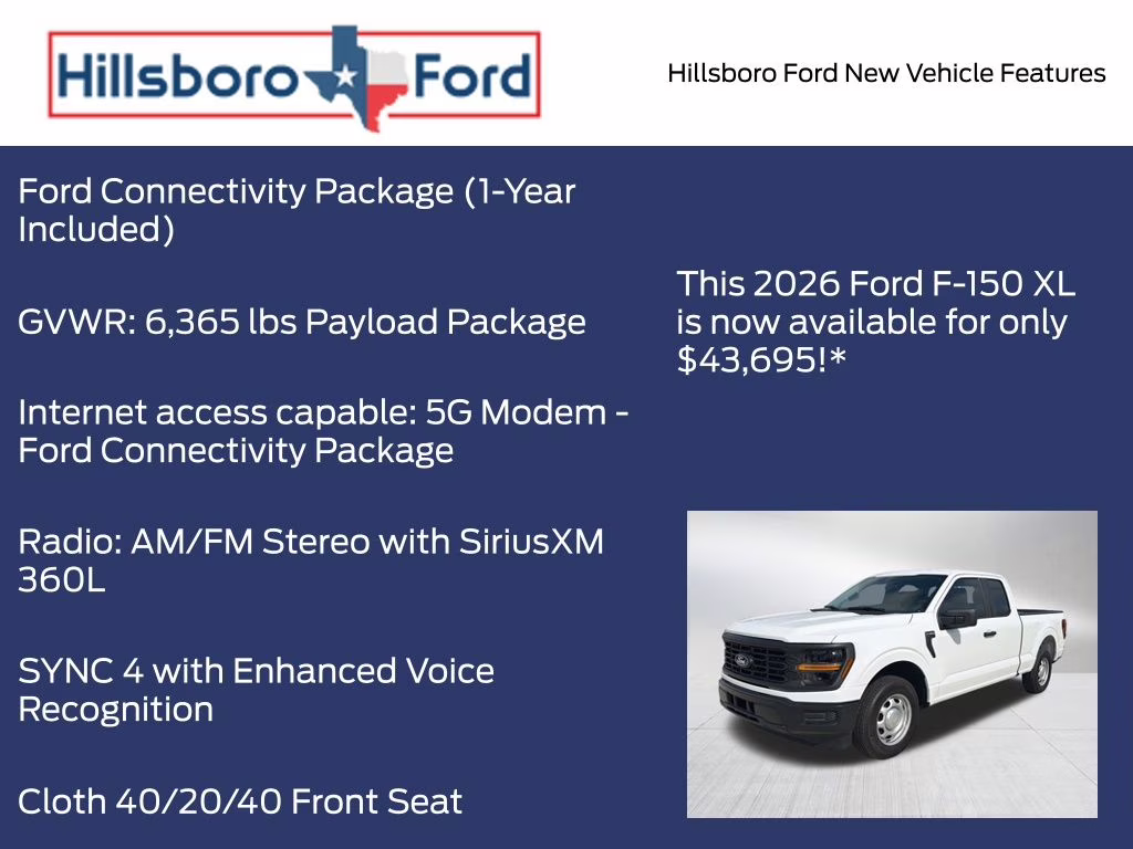 2026 Oxford White Ford F-150 XL RWD Truck