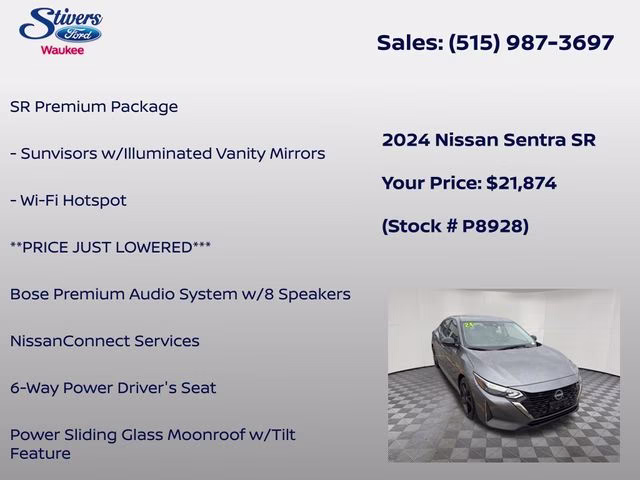 2024 Gun Metallic Nissan Sentra SR FWD Sedan