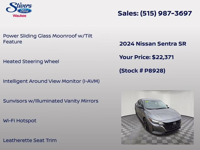 2024 Gun Metallic Nissan Sentra SR FWD Sedan