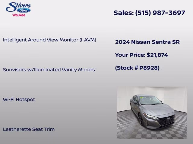 2024 Gun Metallic Nissan Sentra SR FWD Sedan