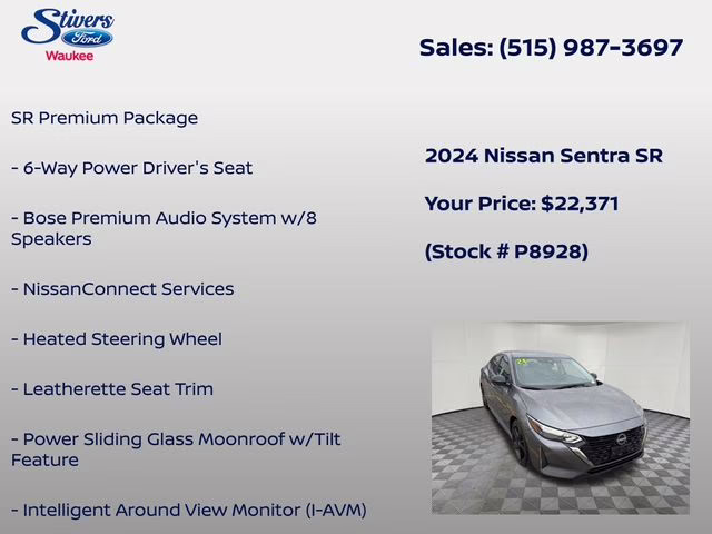 2024 Gun Metallic Nissan Sentra SR FWD Sedan