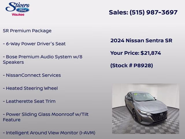 2024 Gun Metallic Nissan Sentra SR FWD Sedan