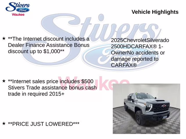 2025 Slate Gray Metallic Chevrolet Silverado 2500HD ZR2 4X4 Truck