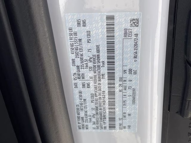 2026 Oxford White Ford Transit Cargo Van Base RWD Van