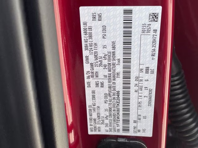 2026 Ruby Red Metallic Tinted Clearcoat Ford F-150 XLT RWD Truck