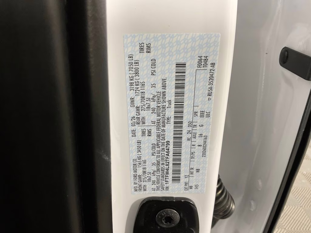 2026 Oxford White Ford F-150 Tremor 4X4 Truck