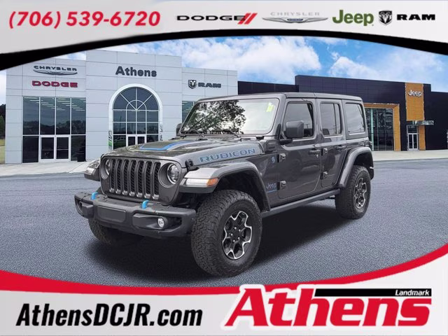 2023 Granite Crystal Metallic Clearcoat Jeep Wrangler 4xe Rubicon 4X4 Convertible