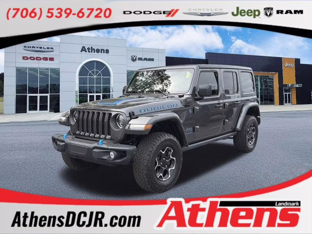 2023 Granite Crystal Metallic Clearcoat Jeep Wrangler 4xe Rubicon 4X4 Convertible