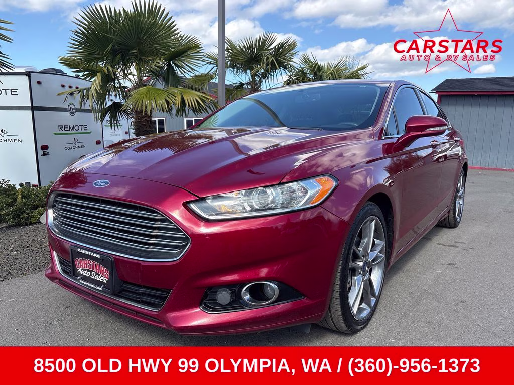 2015 Ruby Red Tinted Clearcoat Ford Fusion Titanium AWD Sedan
