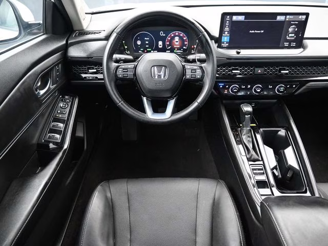 2023 Platinum White Pearl Honda Accord Hybrid Touring FWD Sedan