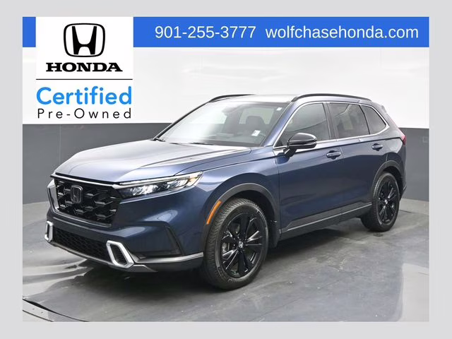 2025 Blue Honda CR-V Hybrid Sport Touring AWD SUV
