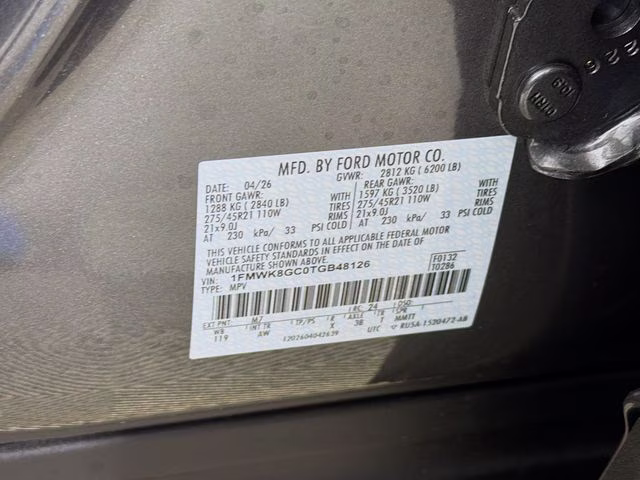 2026 Carbonized Gray Metallic Ford Explorer ST 4X4 SUV
