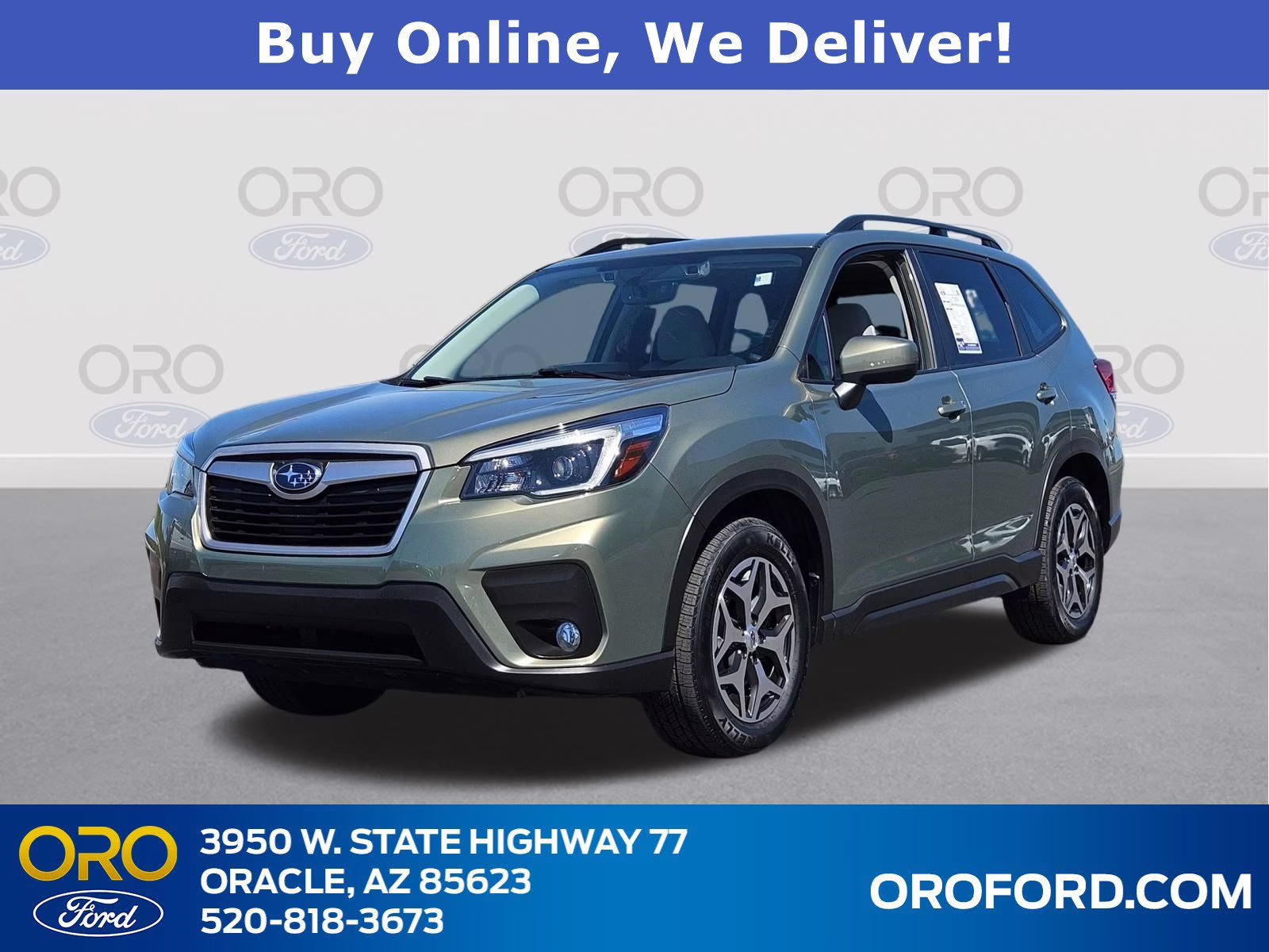 2021 Jasper Green Metallic Subaru Forester Premium AWD SUV