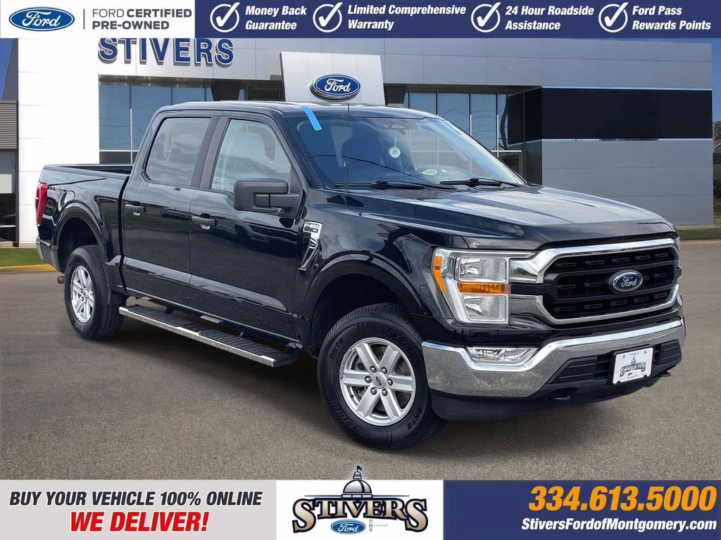 2021 Agate Black Metallic Ford F-150 XLT 4X4 Truck