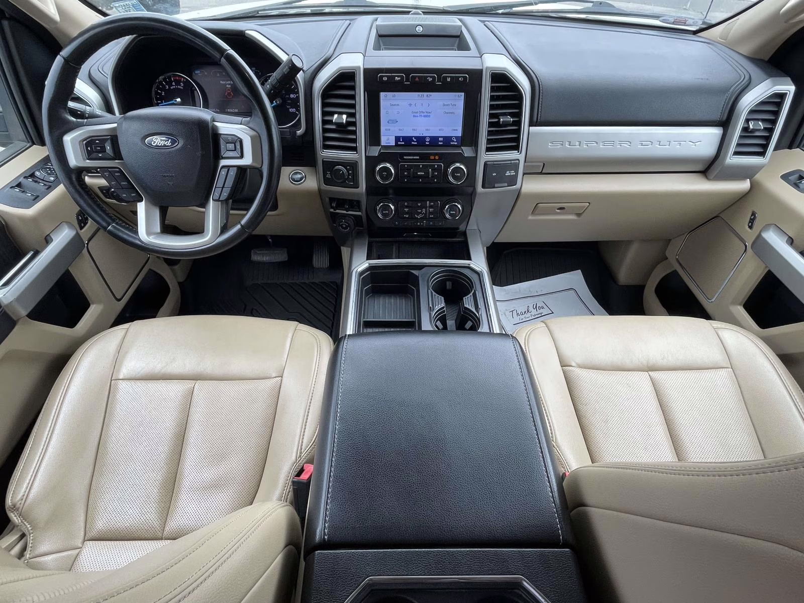 2021 Star White Metallic Tri-Coat Ford Super Duty F-350 SRW Lariat 4X4 Truck