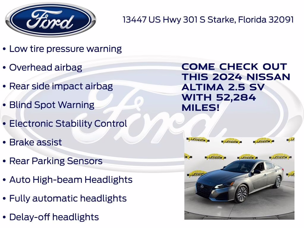 2024 Gun Metallic Nissan Altima 2.5 SV FWD Sedan