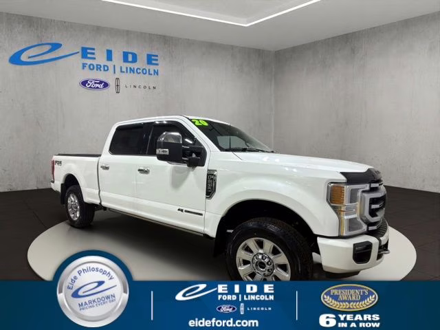 2020 Star White Metallic Tri-Coat Ford Super Duty F-250 SRW Platinum 4X4 Truck
